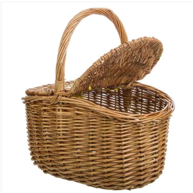 Cesta de mimbre con tapas  32x21x16/32h - Suinplas