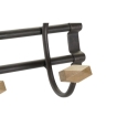 Perchero metal madera 60x8,5x17,5 5 colg. negro - Suinplas