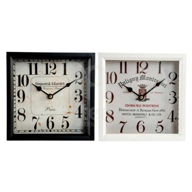 Reloj madera 20x20 (2 colores)     - Suinplas
