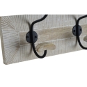 Perchero de Pared de Madera de Mango con 4 Colgadores 