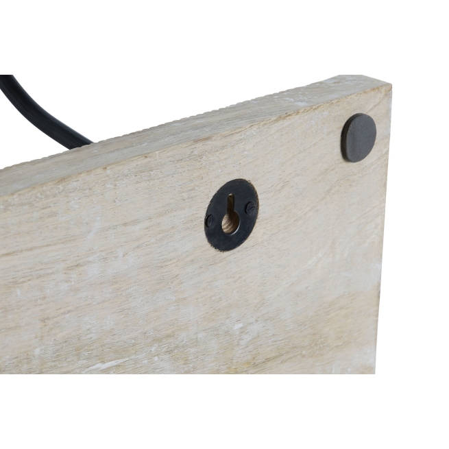Perchero de Pared de Madera de Mango con 4 Colgadores 