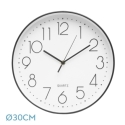 Reloj de pared 30cm diam borde y negro - Suinplas