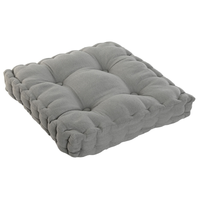 Cojin poliester 42x42x10 con asa gris - Suinplas