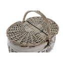 Cesta picnic mimbre tela 34x25x20 natural   - Suinplas