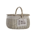 Cesta picnic mimbre tela 34x25x20 natural   - Suinplas