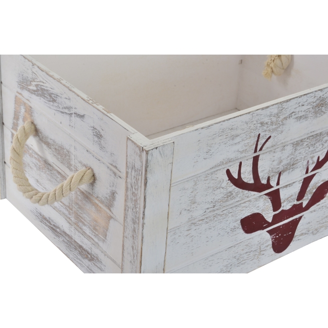 Caja set 3 madera 40x30x20 reno decape      - Suinplas