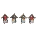 Navidad pinza madera 4x4 casitas surtido    - Suinplas