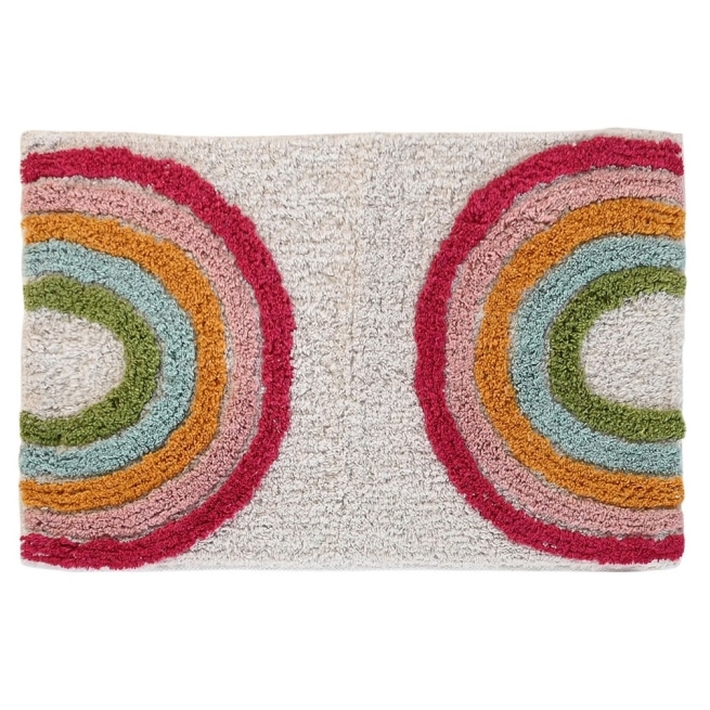 Alfombra algodon 60x40 300 gr. baño arcoiris - Suinplas