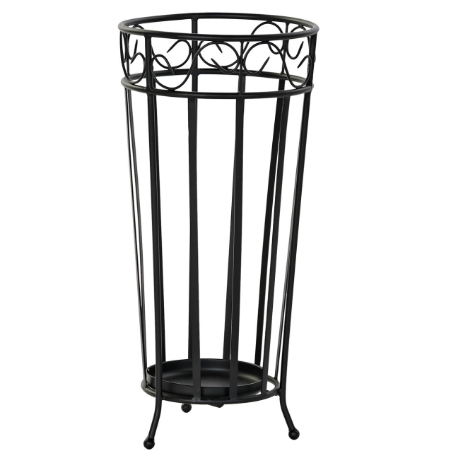 Paraguero forja negro 25x25x52    - Suinplas