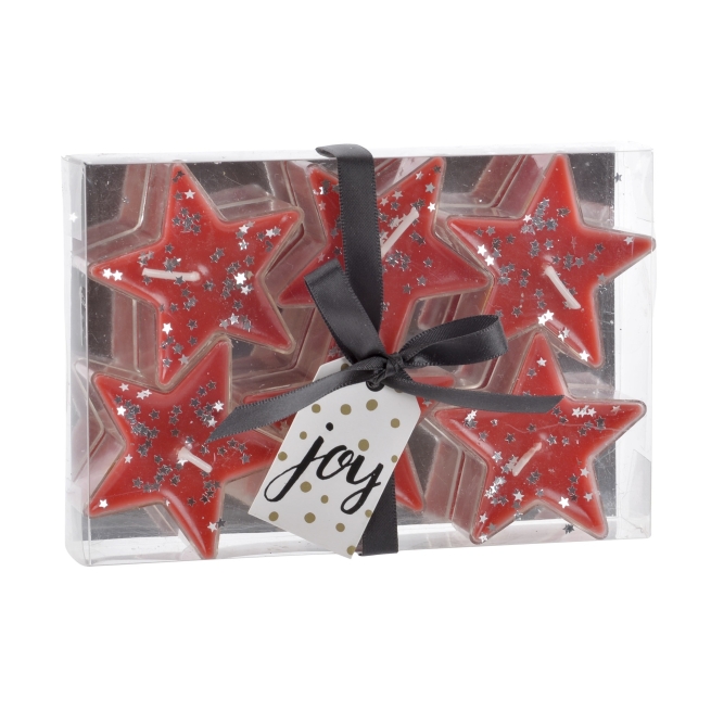 Navidad vela set 6 unidades con forma de estrella    ...