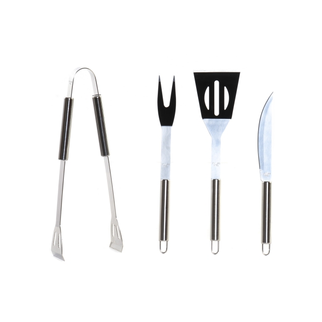 Barbacoa estuche  set 5 inox metal 38x12x9 negro - Suinplas