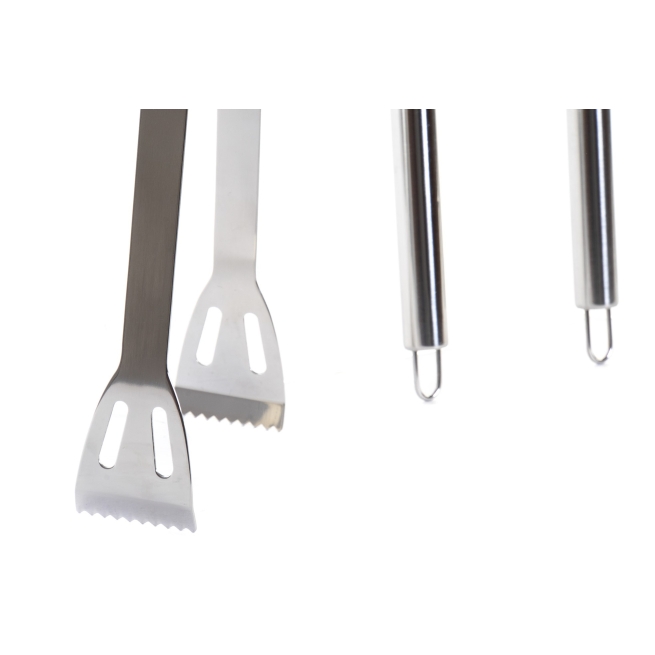 Barbacoa estuche  set 5 inox metal 38x12x9 negro - Suinplas