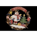 Navidad corona madera led 30x3x28,5 2 surt.    - Suinplas