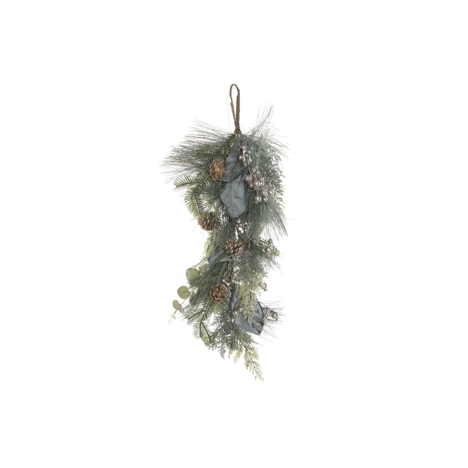 Navidad rama pvc metal 25x8x72 piña verde - Suinplas