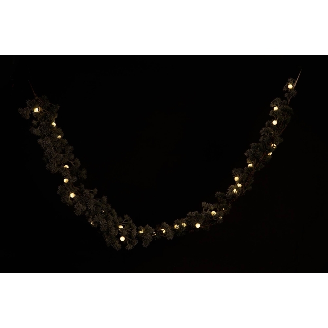 Navidad guirnalda led pe 15x15x170 bolas nevado verde  xx...