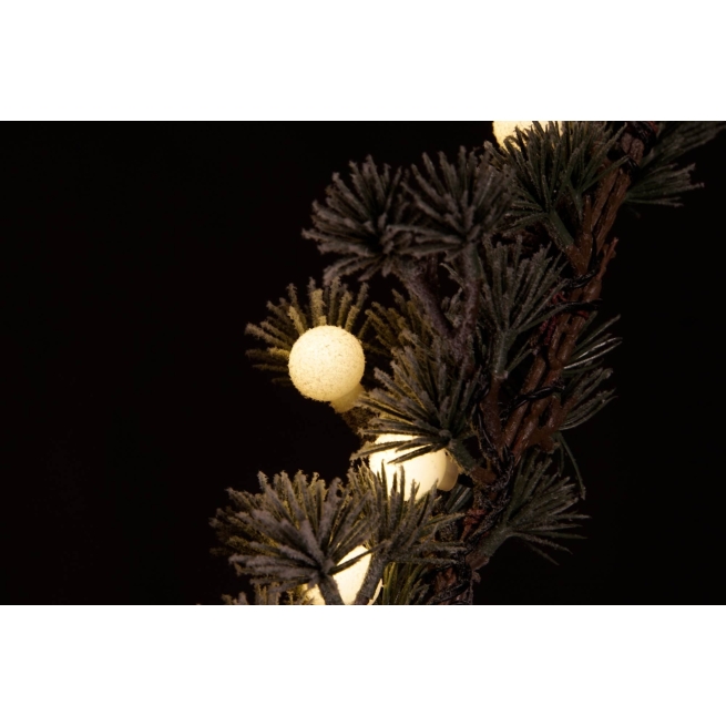 Navidad guirnalda led pe 15x15x170 bolas nevado verde  xx...