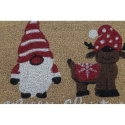 Navidad felpudo fibra coco pvc 60x40x1,5 papa noel 2 surt...