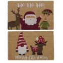 Navidad felpudo fibra coco pvc 60x40x1,5 papa noel 2 surt...