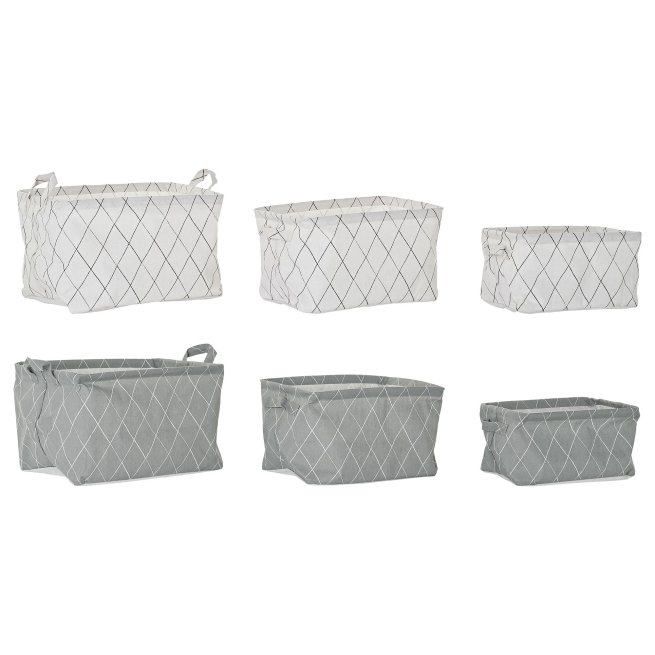 Cestas de ordenacion algondon  set de 3, surdidas - Suinplas