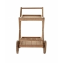 Camarera teca 70x45x60 ruedas natural marron - Suinplas