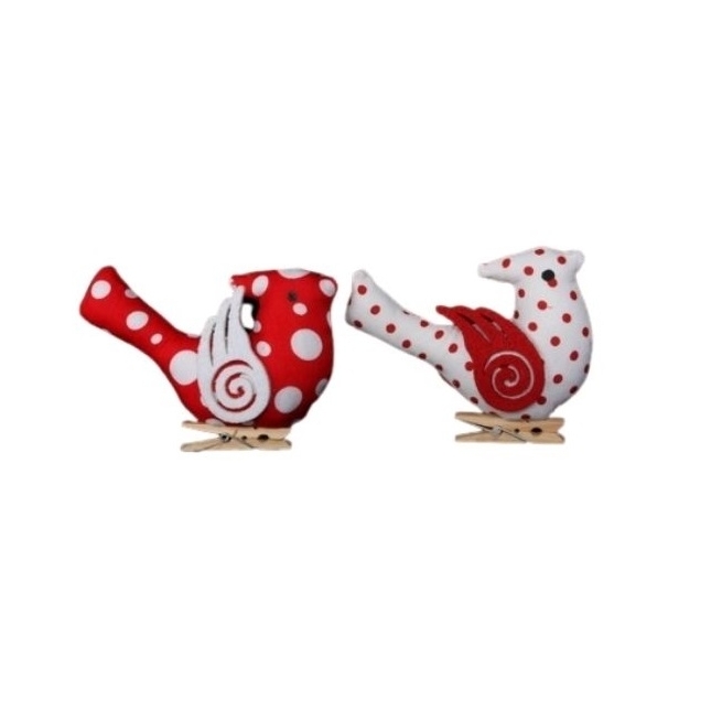 Navidad pajaro pinza 9cm    - Suinplas