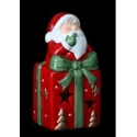 Navidad portavela papanoel ceramica   - Suinplas