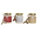 Navidad vela cera cristal 6,5x6,5x8 3 surt. - Suinplas