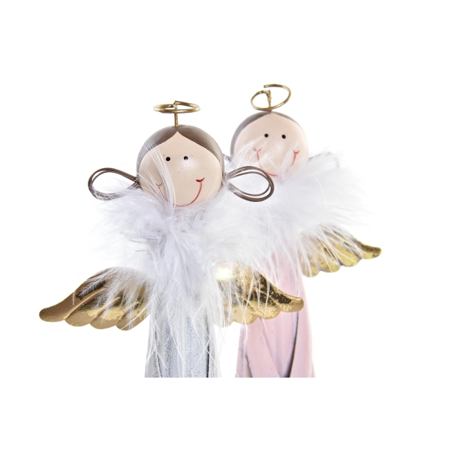 Navidad figura metal 9x5,5x20 angel dorado 2 surt. - Suin...