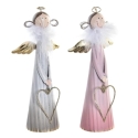Navidad figura metal 9x5,5x20 angel dorado 2 surt. - Suin...