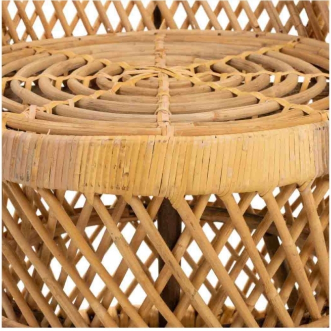 Sillon vintage de bambu peacok - Suinplas