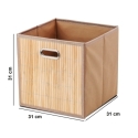 Cesta de almacenaje bambu 31x31x31cm - Suinplas