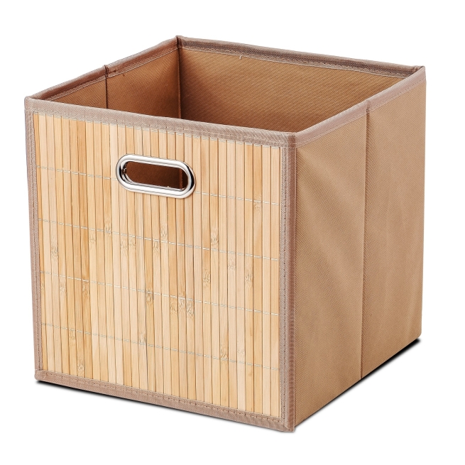 Cesta de almacenaje bambu 31x31x31cm - Suinplas