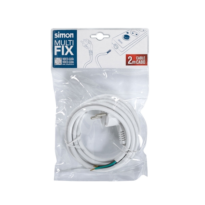 Cable multifix 3x1 2mts blanco - Suinplas