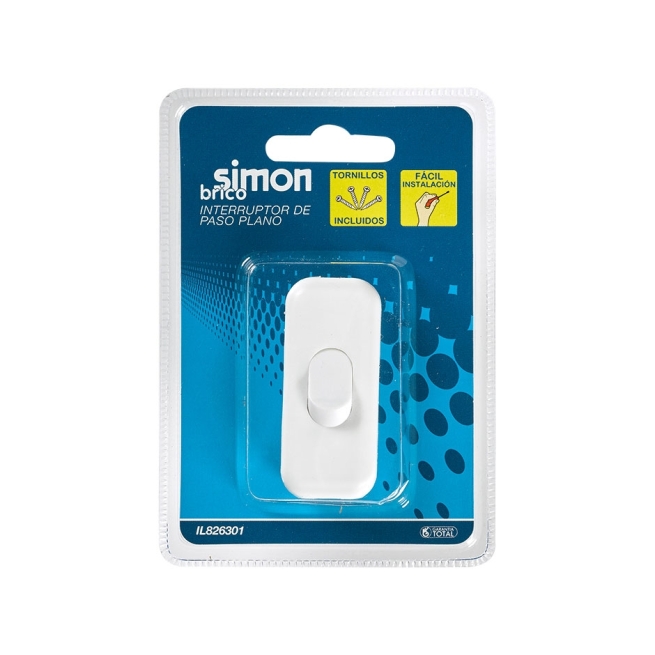 Interruptor pasador lampara blanco - Suinplas