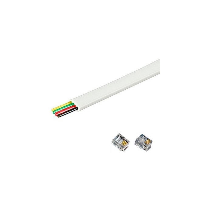Cable telefono plano 4 hilos  ml  - Suinplas