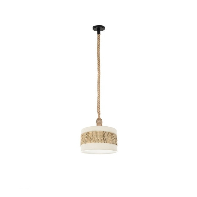 Lampara colgante nicaragua blanco / natural  30cm - Suinplas