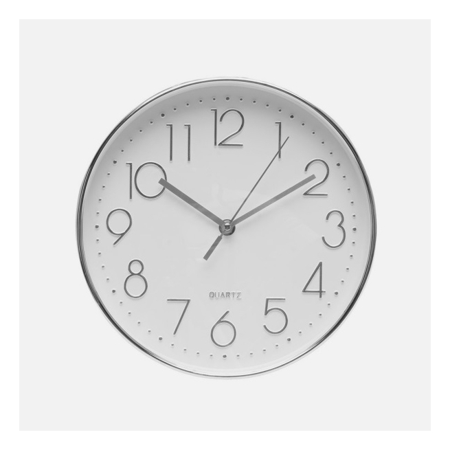 Reloj de pared borde plata 25cm diametro - Suinplas