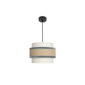 Lampara colgante cornalina beig y negro - Suinplas