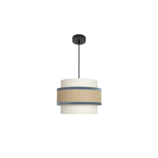 Lampara colgante cornalina beig y negro - Suinplas