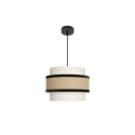 Lampara colgante cornalina beig y negro - Suinplas