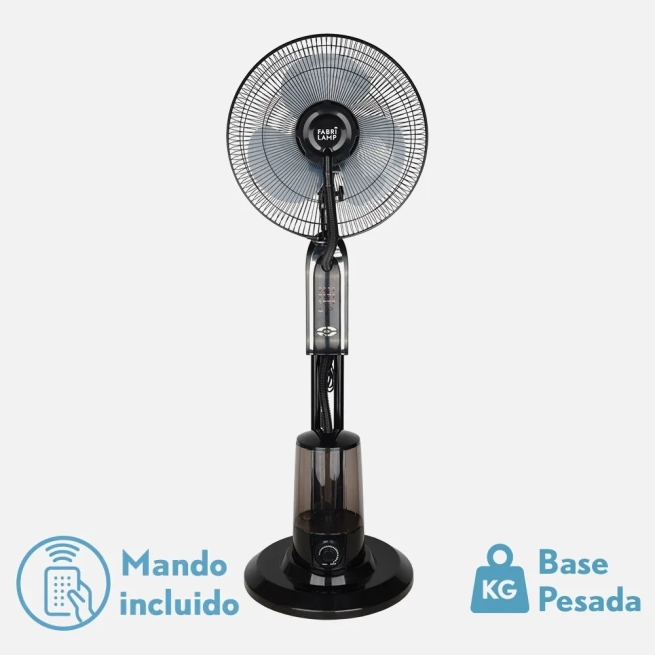 VENTILADOR NEBULIZADOR DE PIE NEGRO