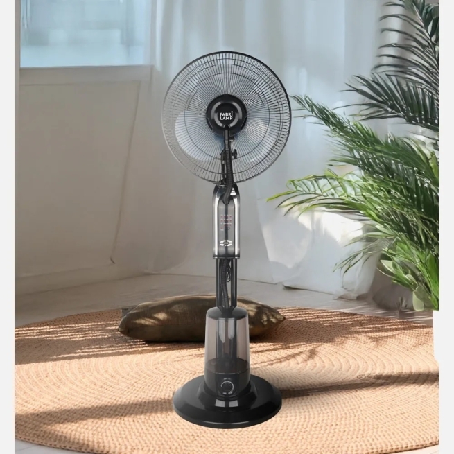 VENTILADOR NEBULIZADOR DE PIE NEGRO