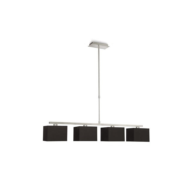 Lampara colgar negro cromo / pul   - Suinplas