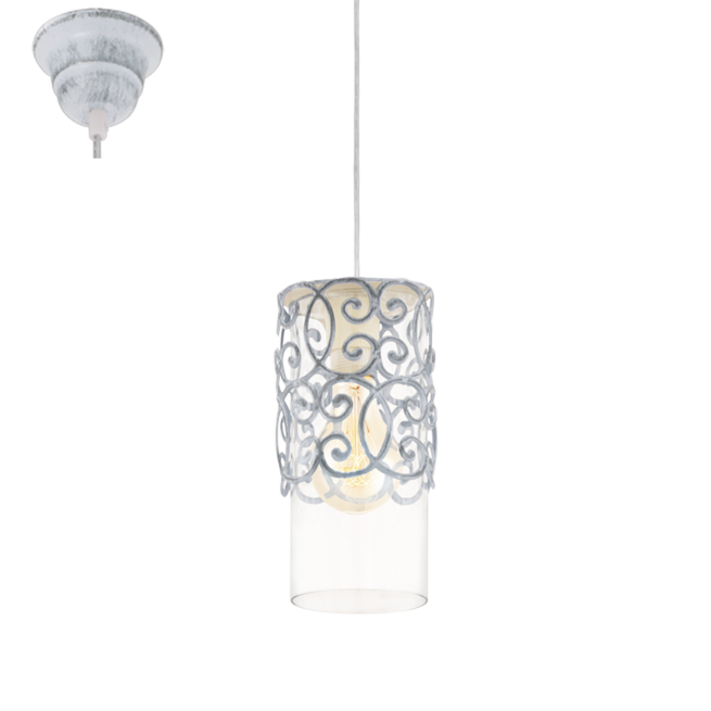 Lampara colgante cardigan acero plata - Suinplas