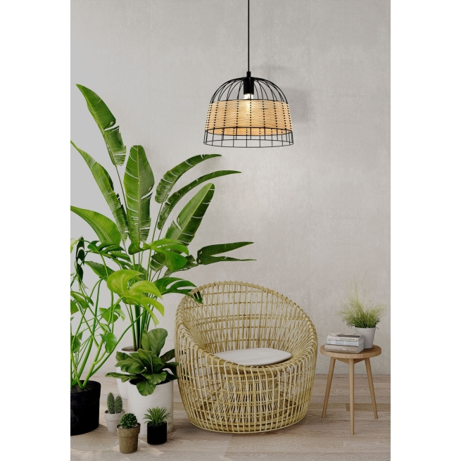 "Lampara  colgar  rattan ""anwick"" 37cm - Suinplas"