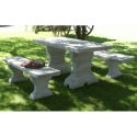Mesa rectangular + 2 bancos - Suinplas