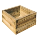 Macetero cuadrado madera fsc  50x50x34cm - Suinplas