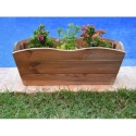 Jardinera madera tratada ondas  63,5x22x19cm - Suinplas