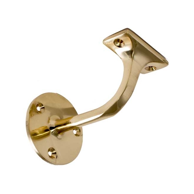 Soporte pasamanos 75mm  laton pulido - Suinplas