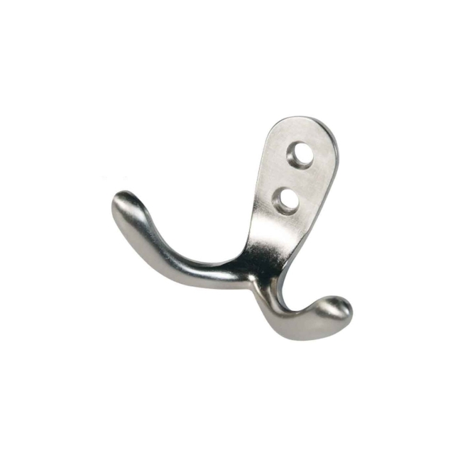 Percha colgador doble aluminio 50x47mm niquel - Suinplas